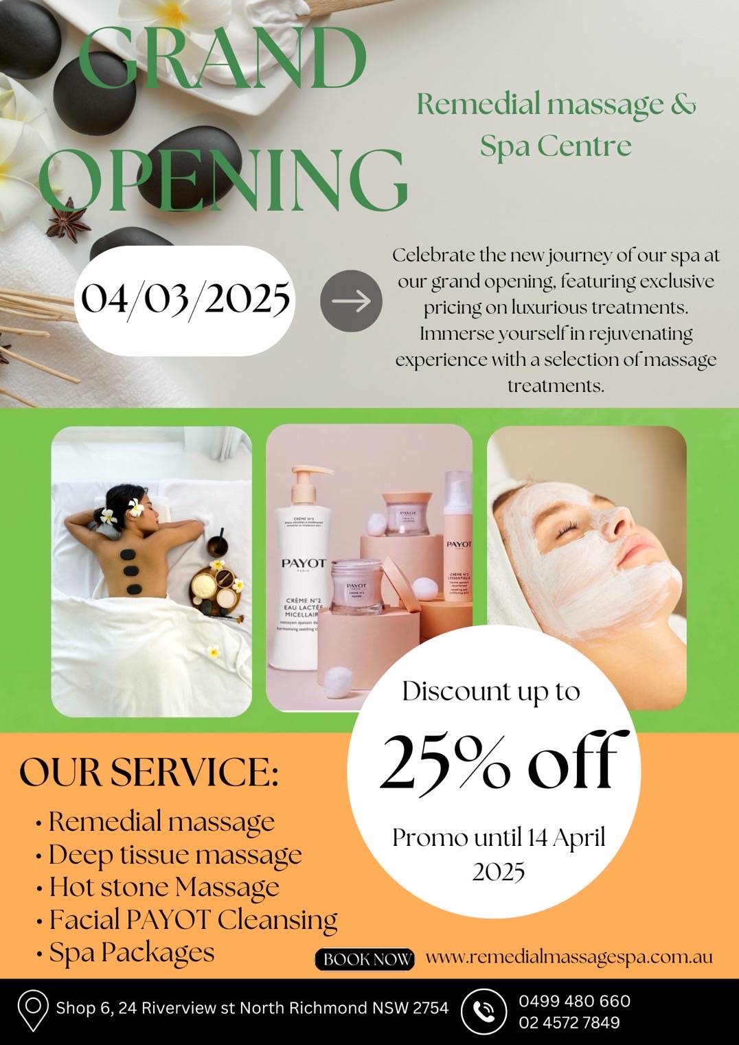 Remedial Massage & Spa - Grand opening new shop